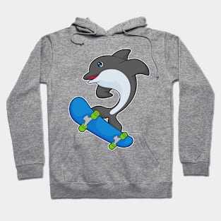 Dolphin Skater Skateboard Hoodie